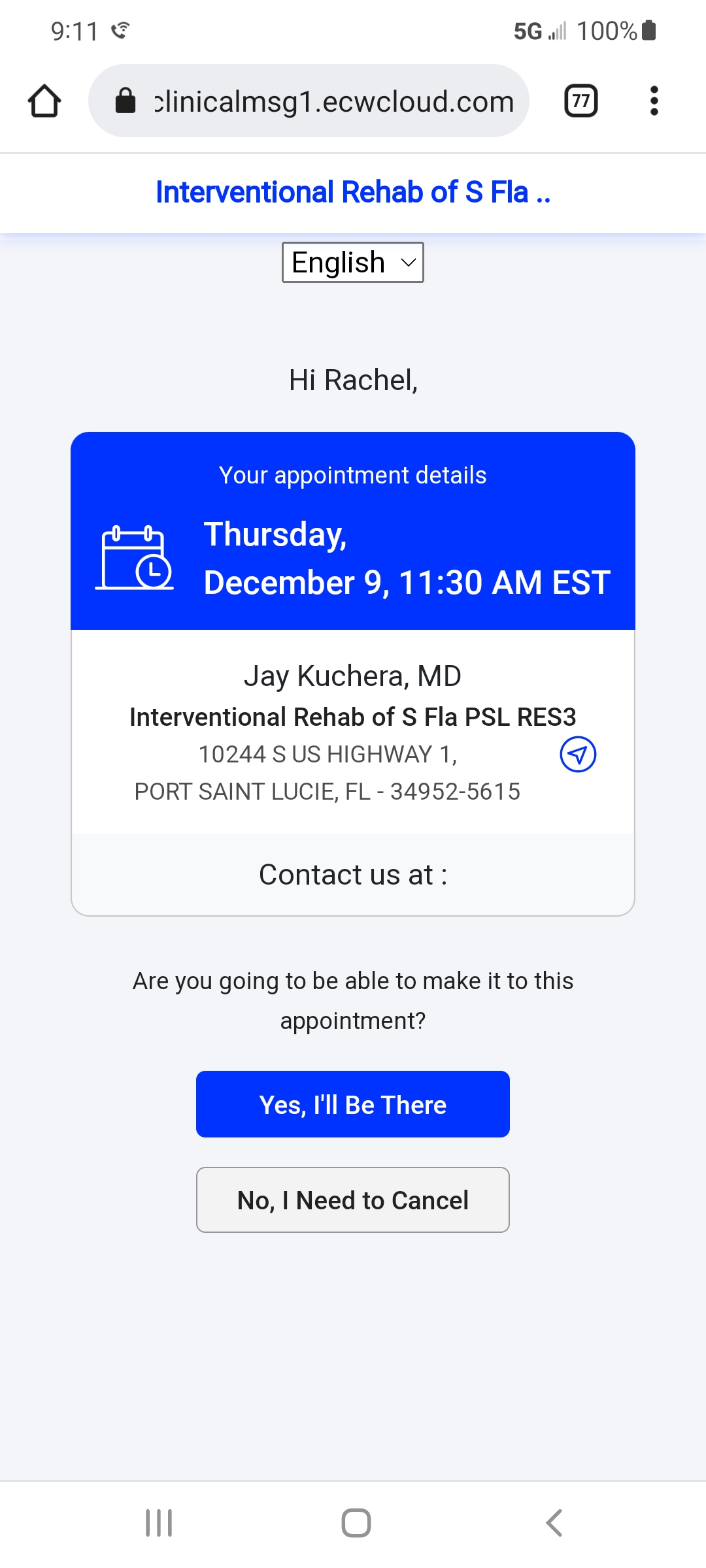 Contactless Check-In