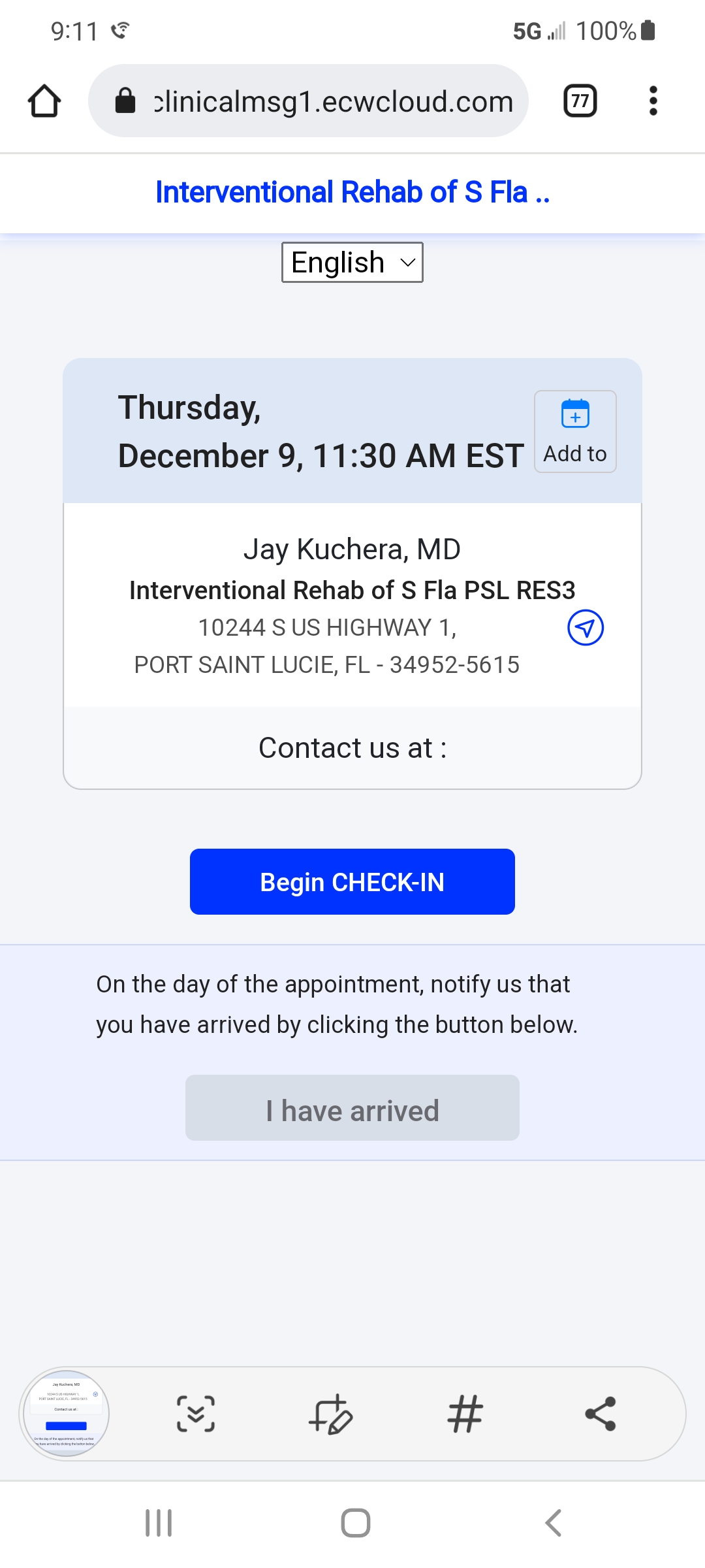 Contactless Check-In
